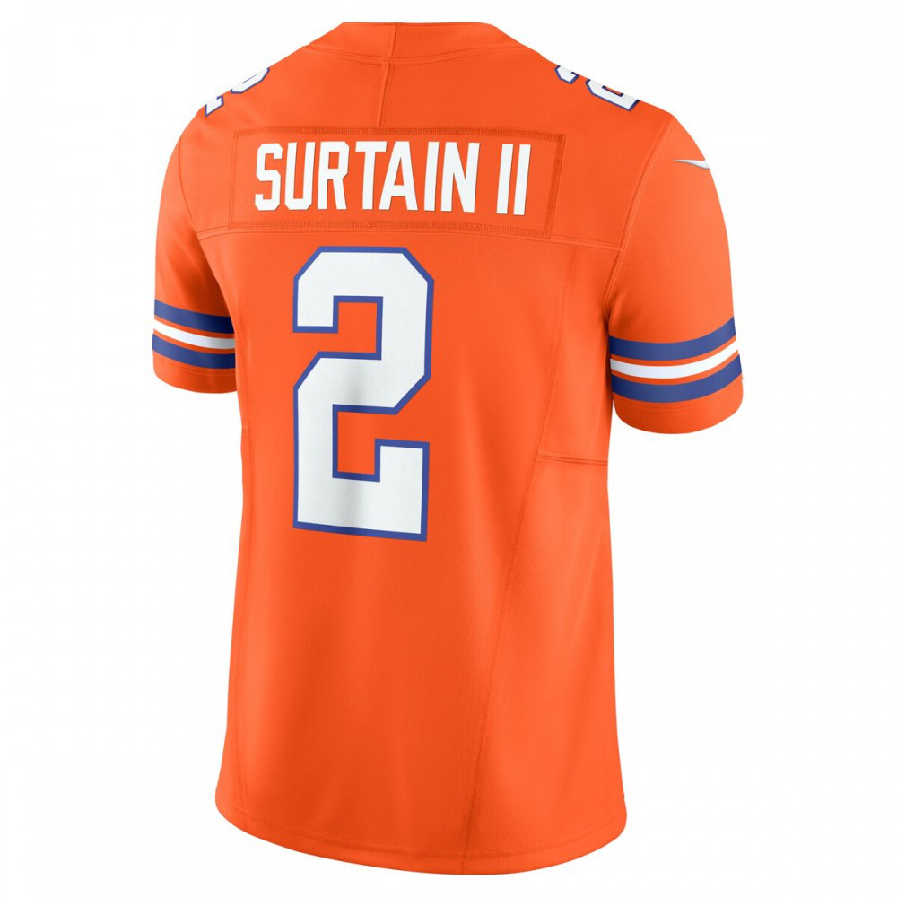 Patrick Surtain II Denver Broncos Nike Alternate Mile High Collection 1977 Throwback Vapor F.U.S.E. Limited Jersey - Orange-GridironStore
